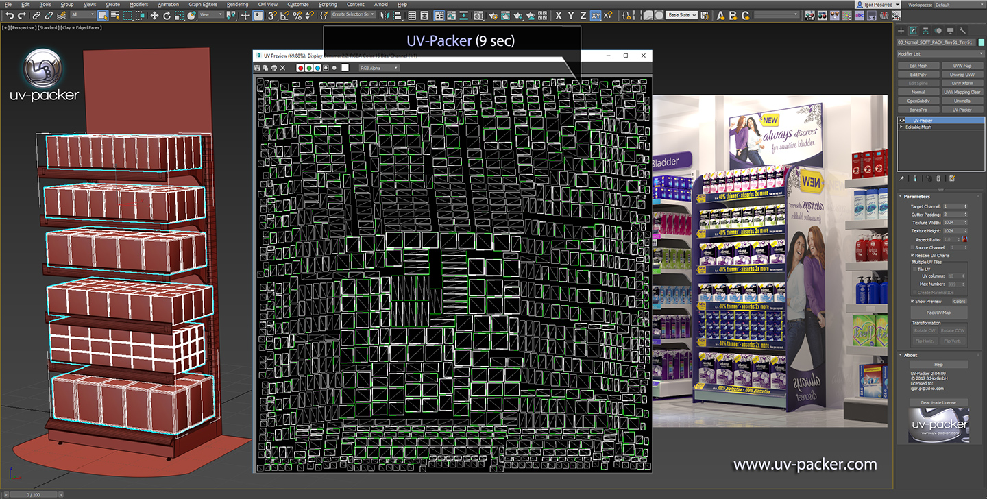 uv-packer 2.04 Autodesk 3ds Max 2019