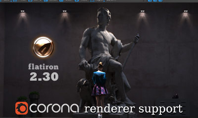 Flatiron 2.30 – Corona Renderer support