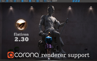 flatiron 2.30 with corona render support